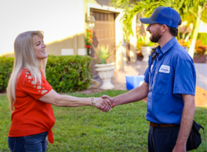 sansone technician meeting with client